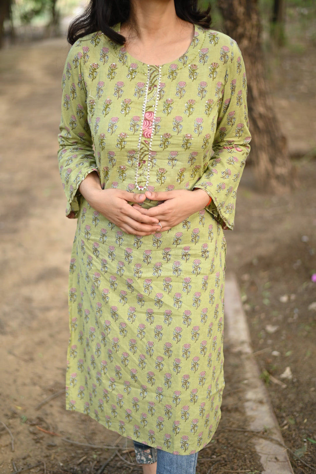 Bhama bell sleeves cotton kurti