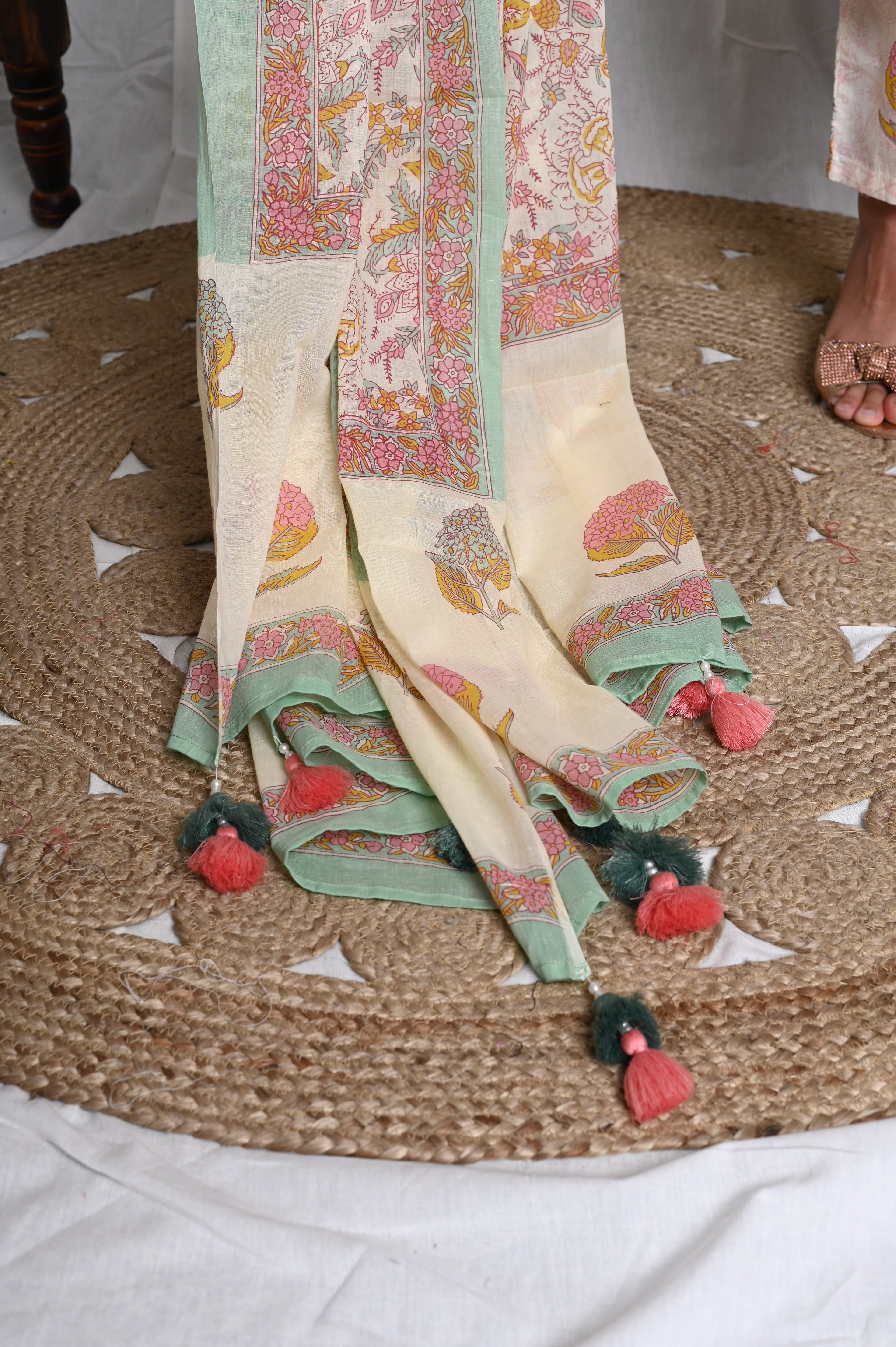 Noori Handblock Cotton Suit Set