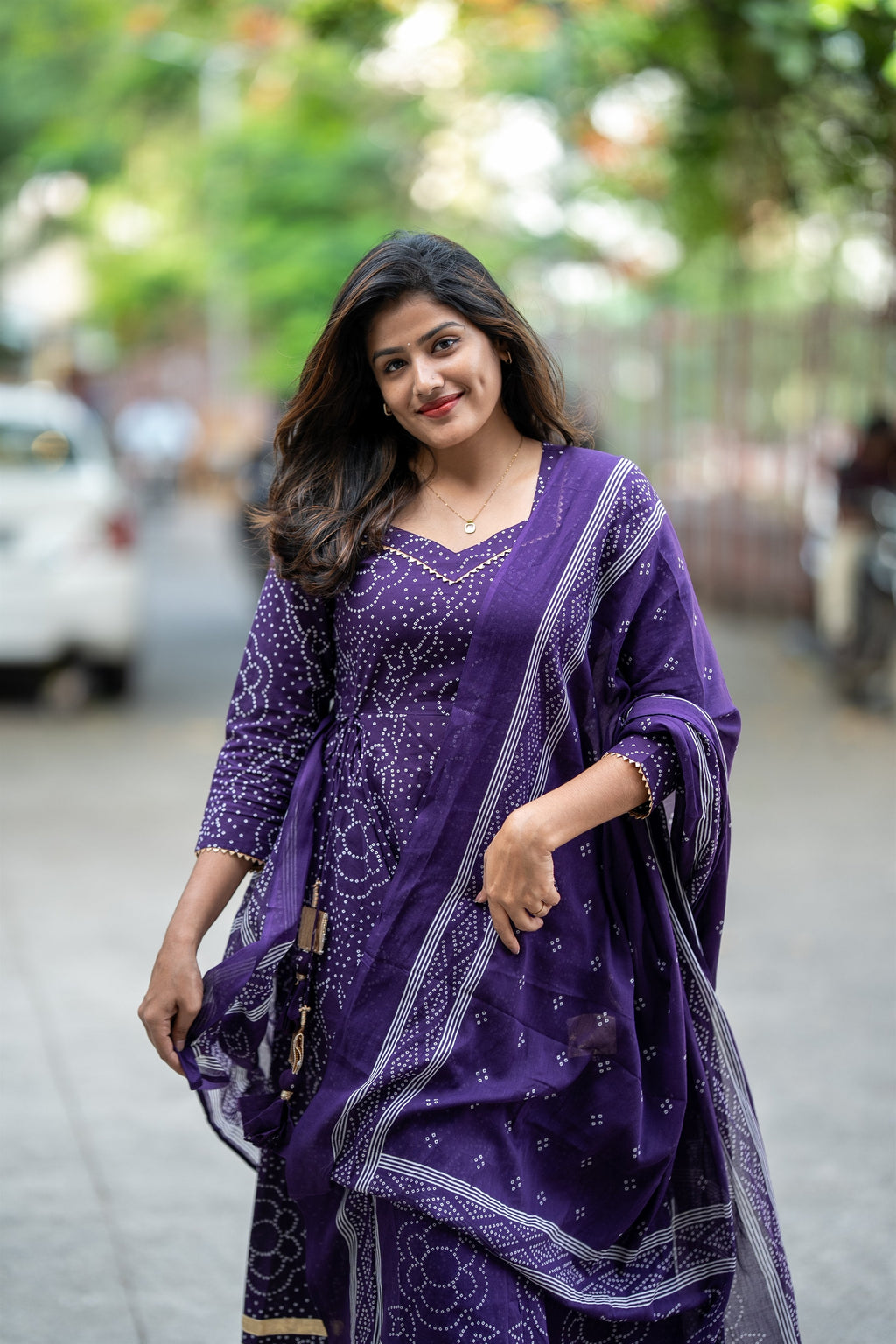 Gulbandh Bandhani Anarkali Suit Set