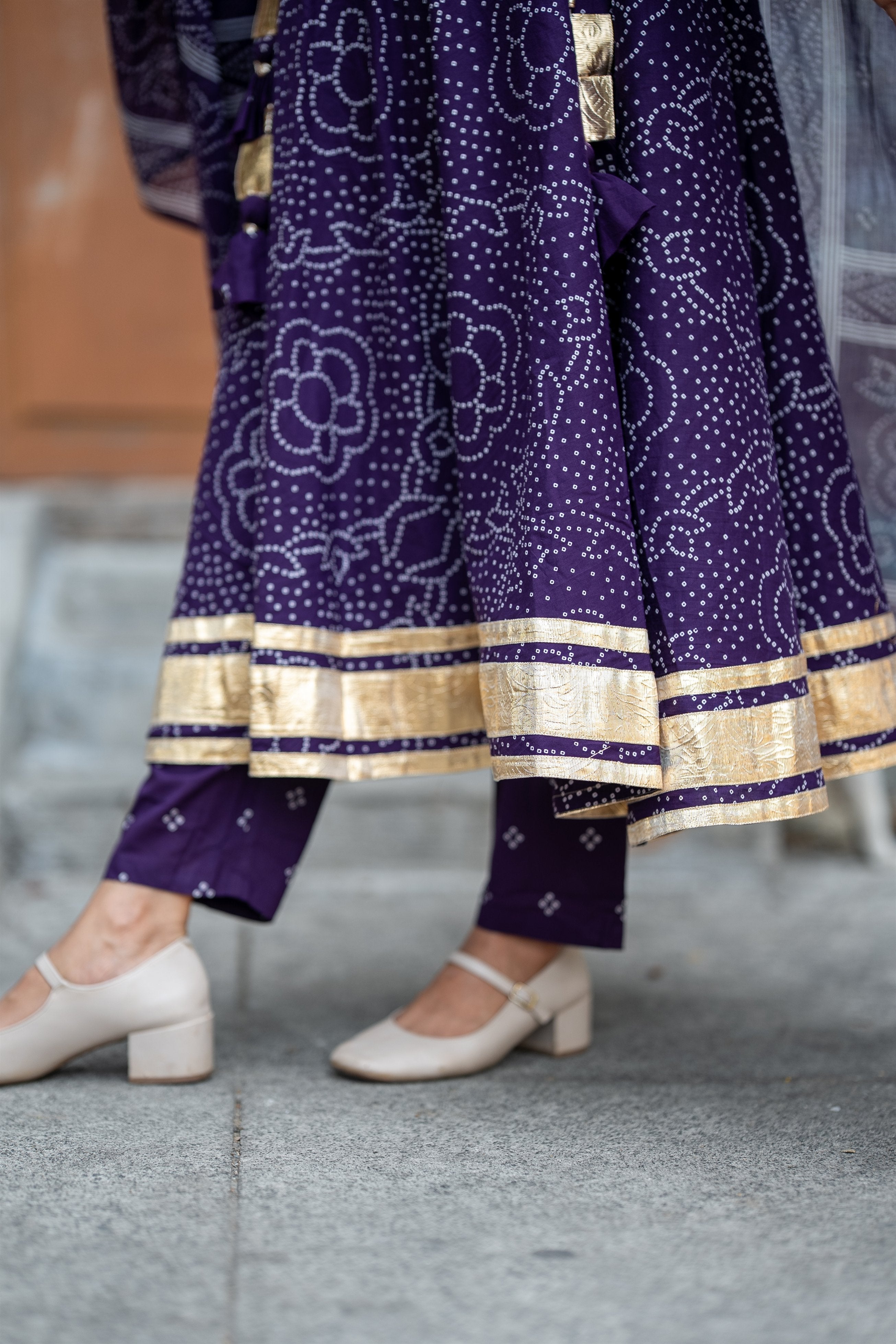 Gulbandh Bandhani Anarkali Suit Set