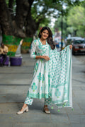 Nargis Mint Anarkali Suit Set
