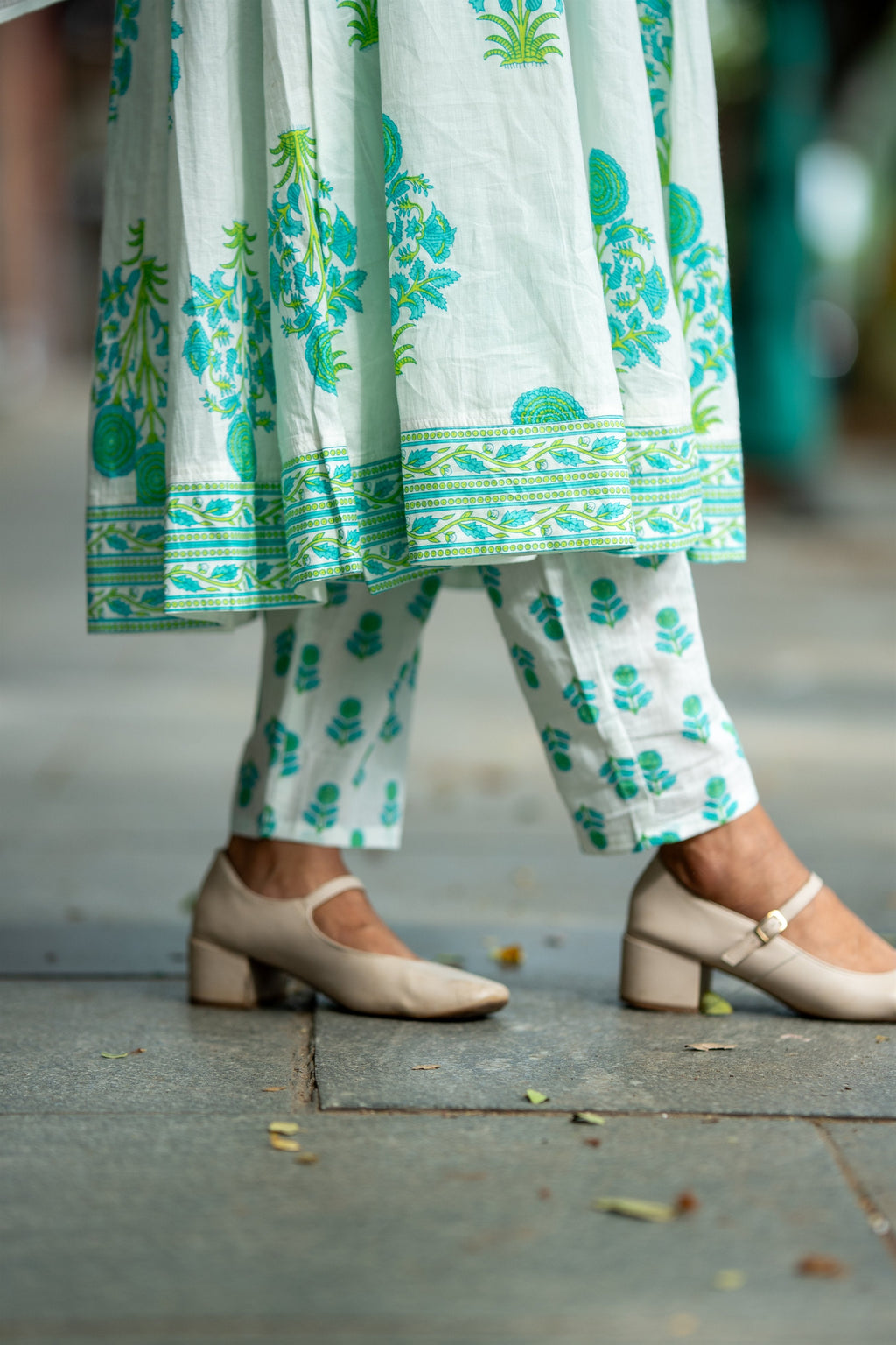 Nargis Mint Anarkali Suit Set