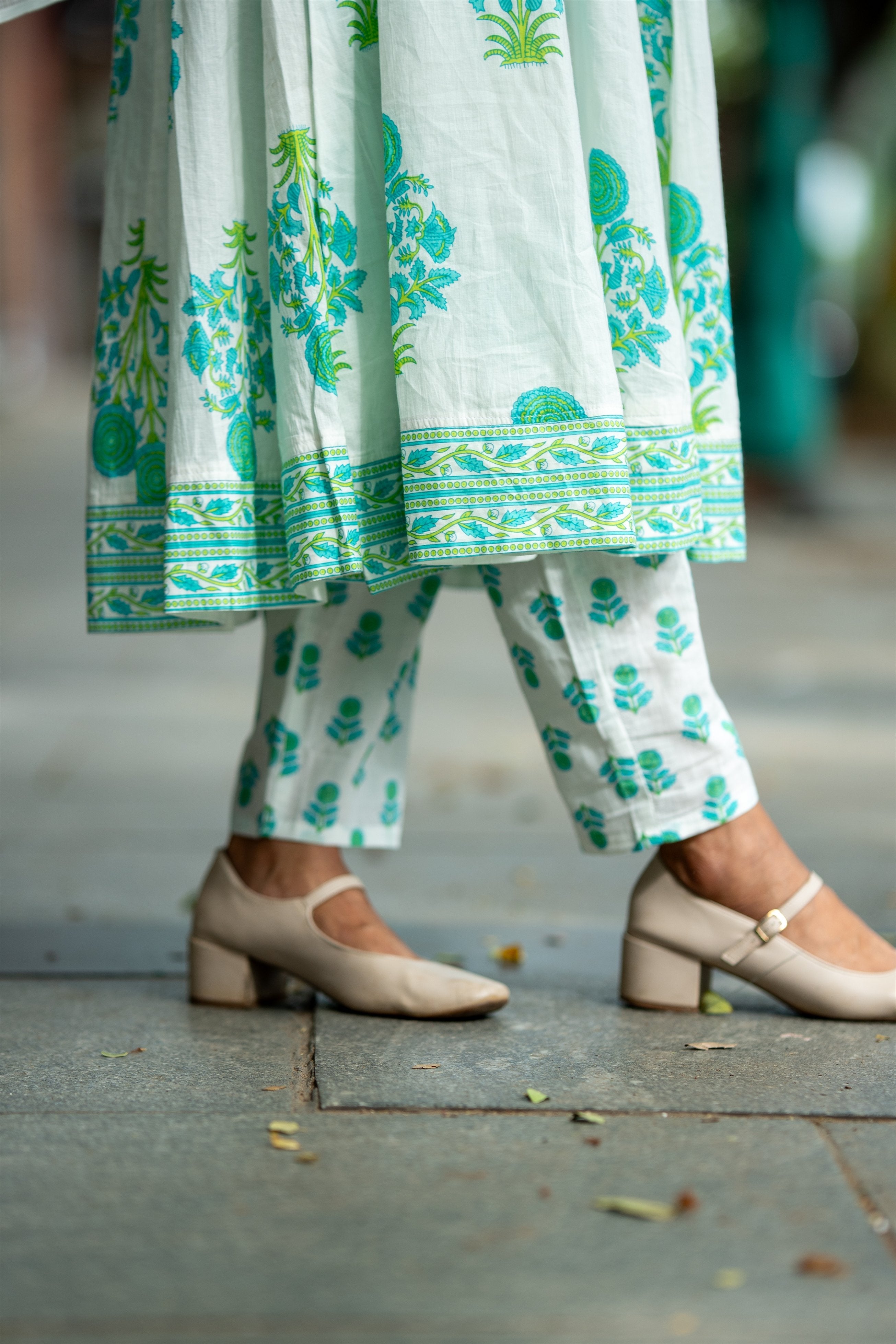 Nargis Mint Anarkali Suit Set