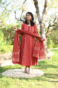 Marina Anarkali Cotton Suit Set