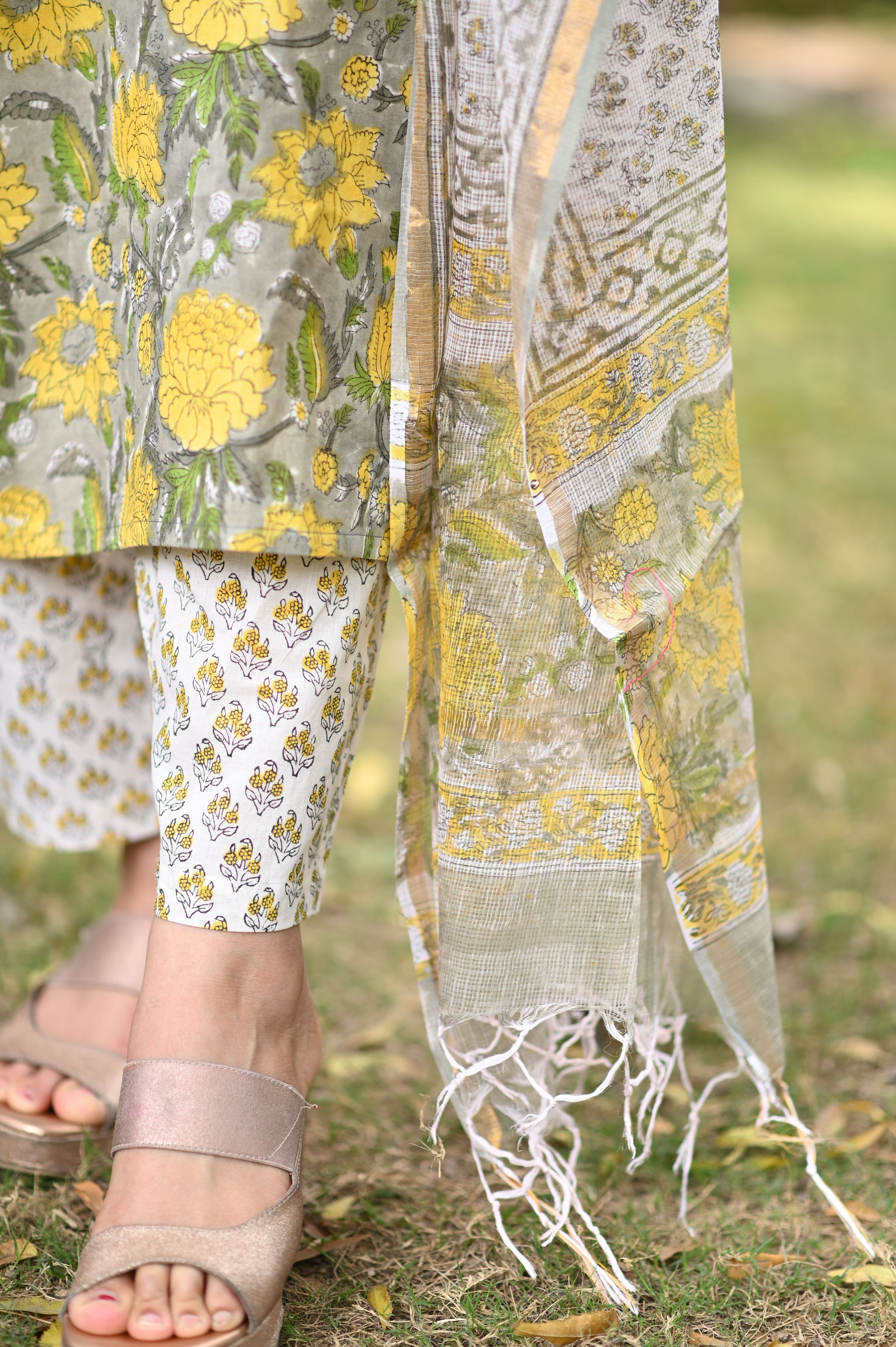 Kiara Hand Block Cotton Suit Set