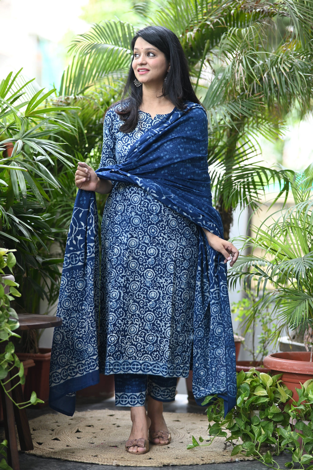 Neelaya Hand Block Cotton Suit Set
