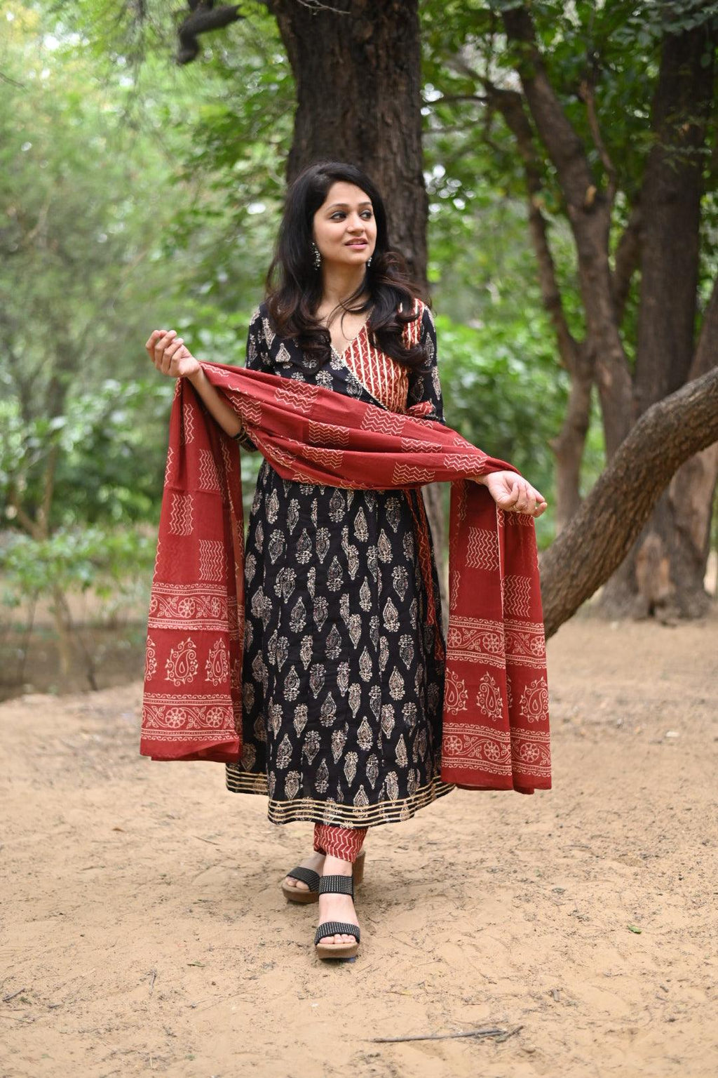 Angrakha Style Anarkali Suit Set