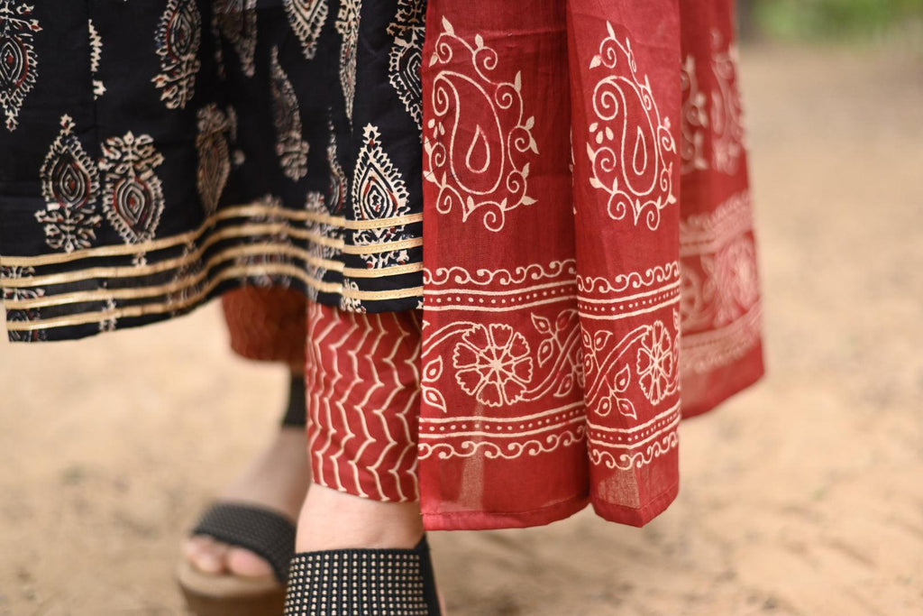 Angrakha Style Anarkali Suit Set
