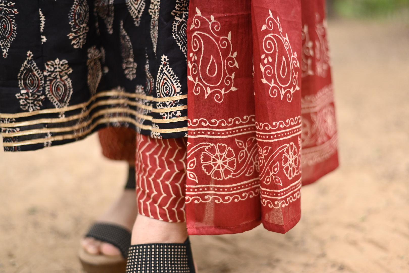 Angrakha Style Anarkali Suit Set
