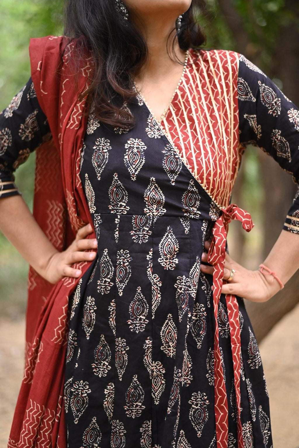 Angrakha Style Anarkali Suit Set