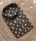 Abstract Print Cotton Shirt