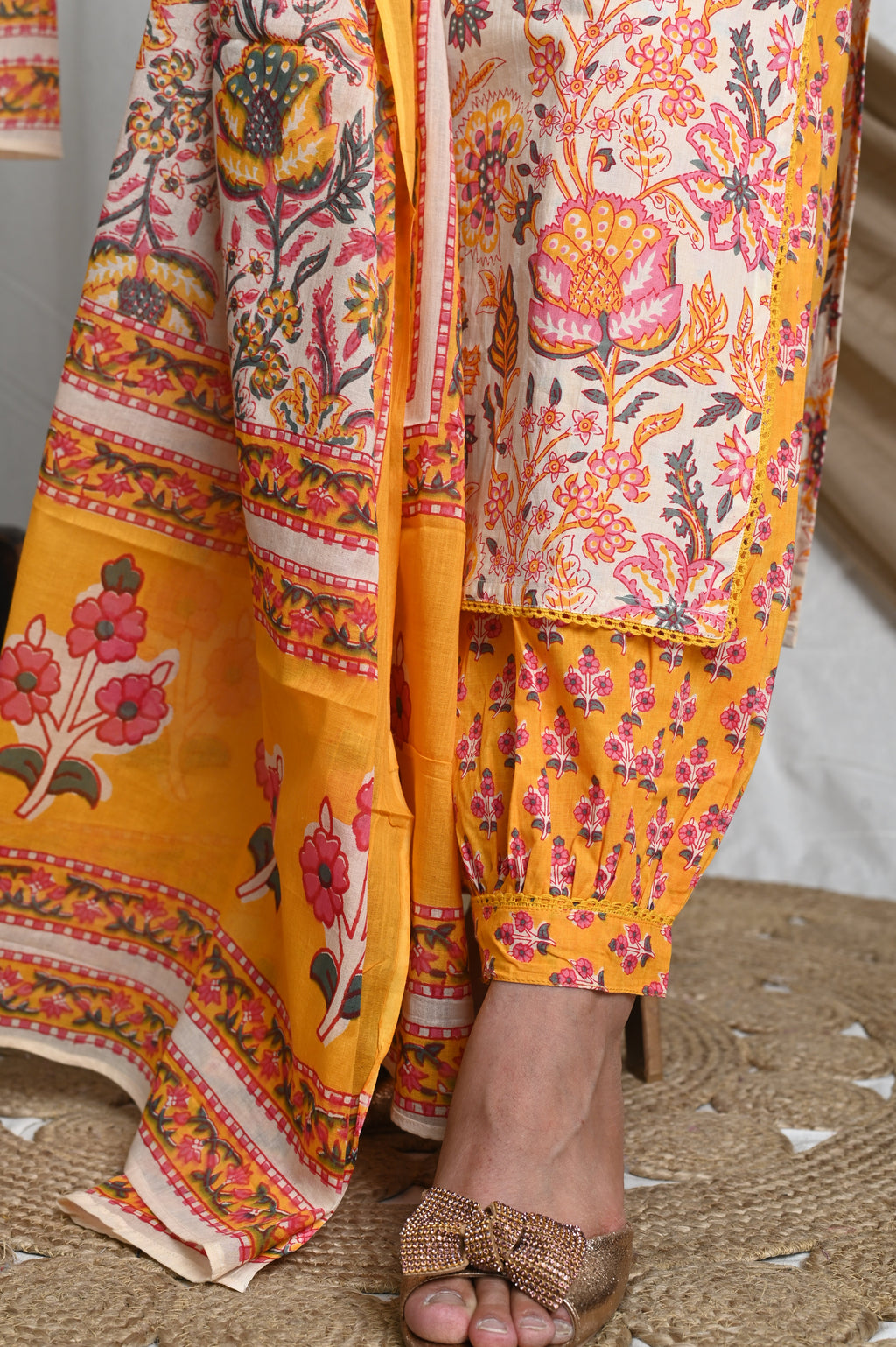 Yasha Afghani Cotton Suit Set