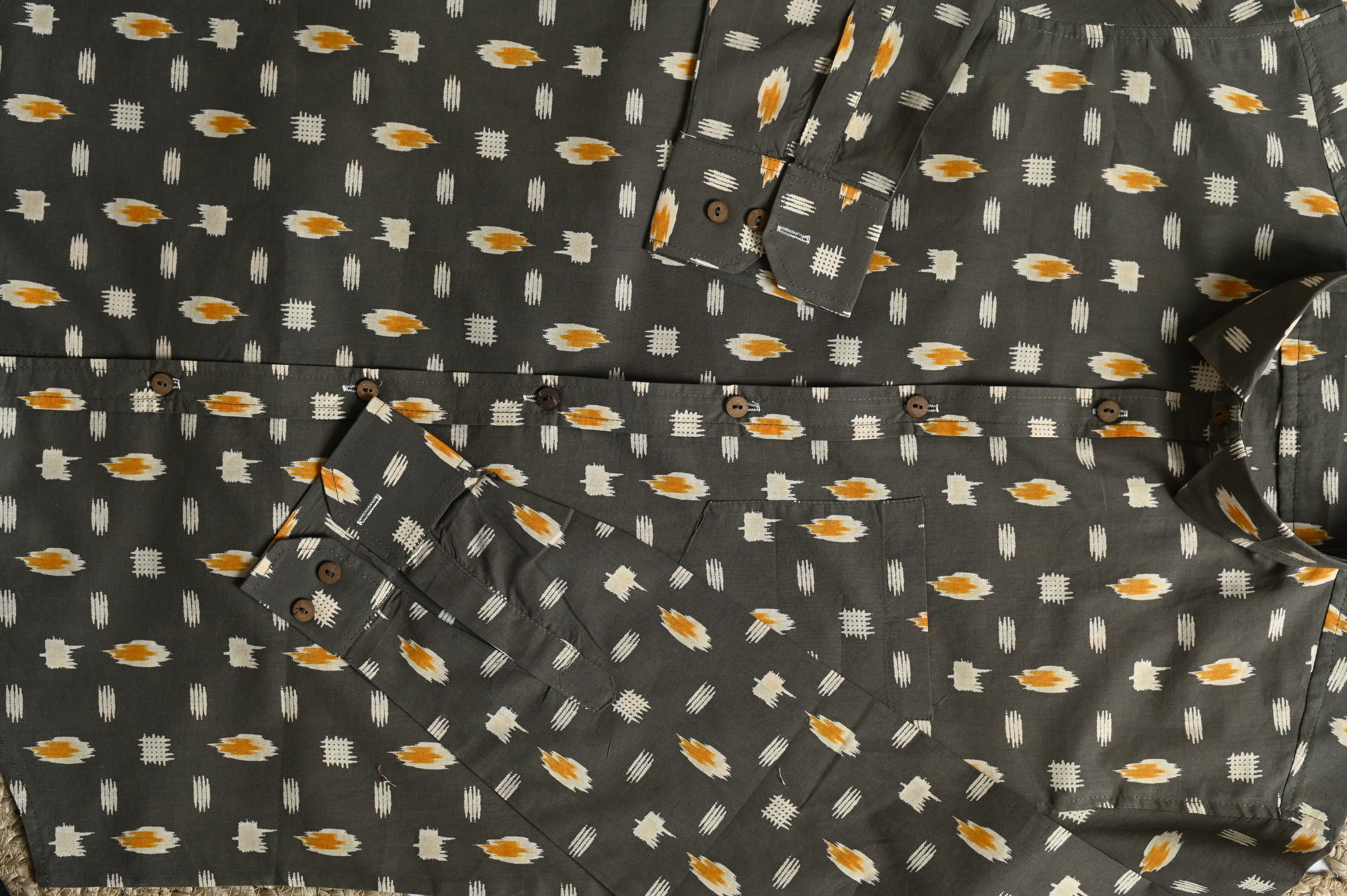 Abstract Print Cotton Shirt