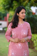 Pink Cotton Short Kurti