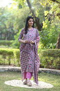 Ellora Lavender Cotton Suit Set