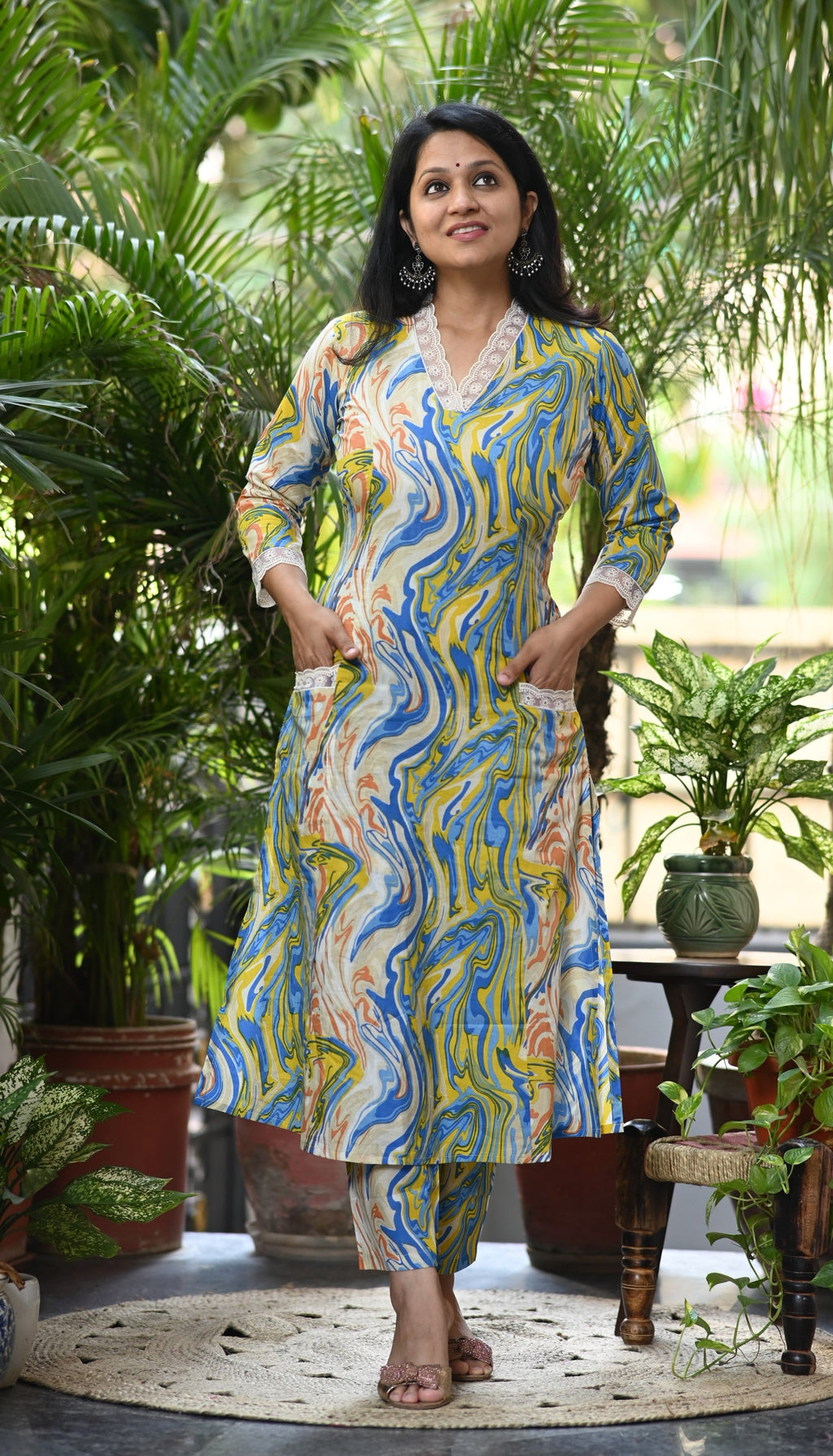 Dhara Cotton Kurta Pant Set
