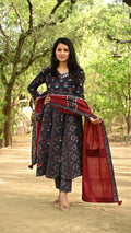 Myra Double Ajrakh Print Cotton Suit Set