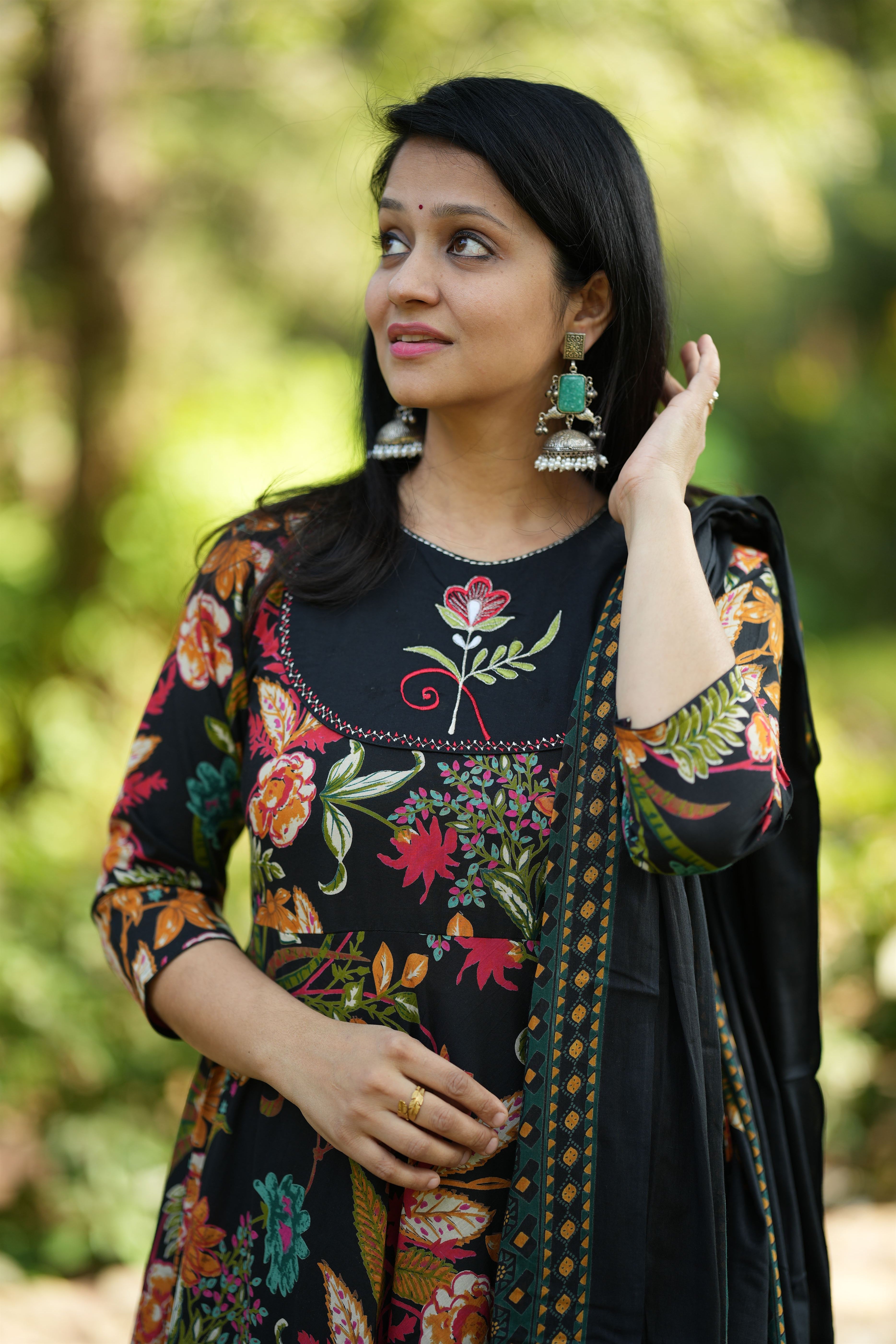 Shaayra Cotton Anarkali Suit Set