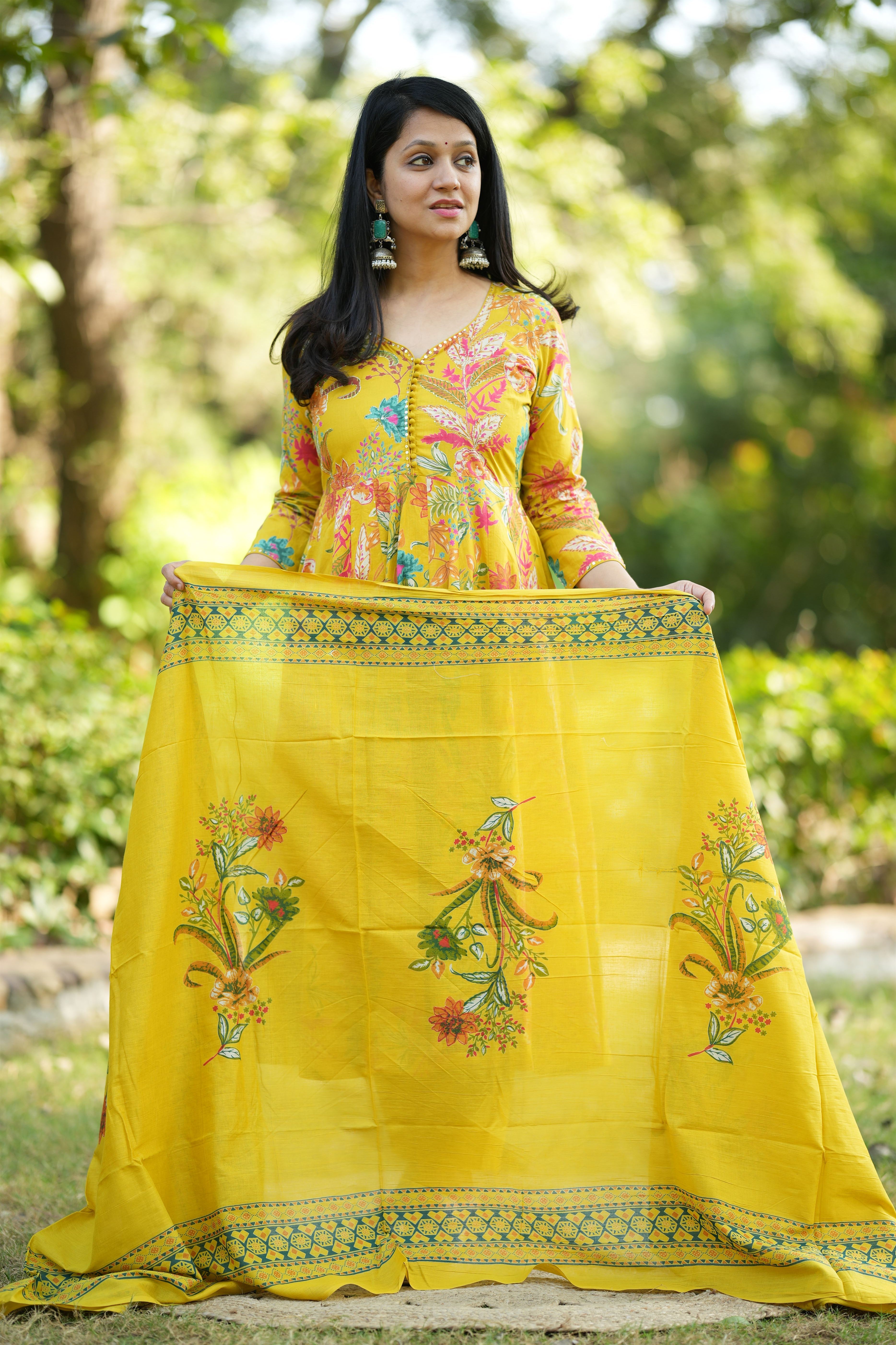 Vaidehi Cotton Anarkali Suit Set