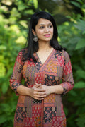 Mustard Ajrakh Cotton Kurta pant Set